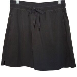 Green Tea‎ Black Skort Size M Athletic Golf Tennis Skirt Drawstring Waist Active